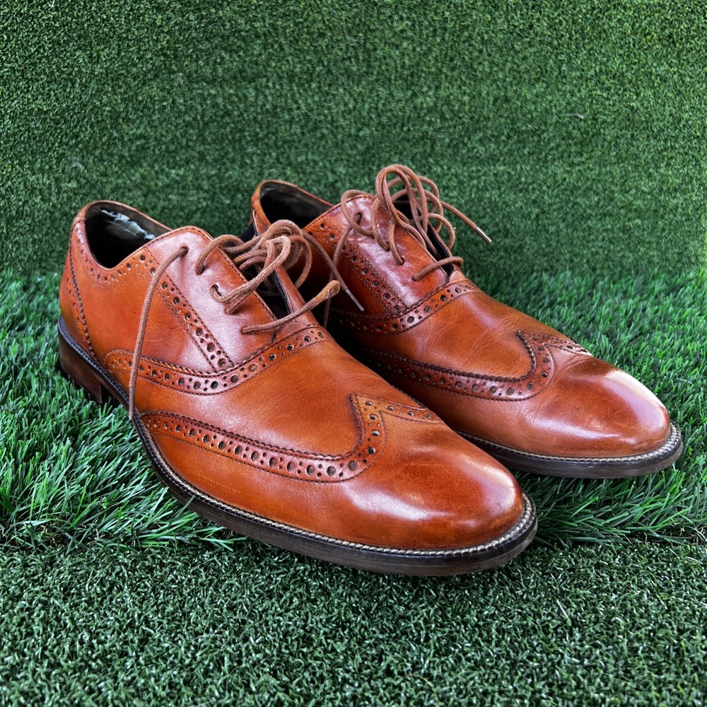 Cole Haan Wingtip shoe. Size 11. Honey Brown Color